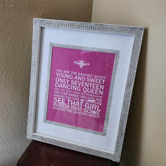 Dancing Queen Framed Lyrics