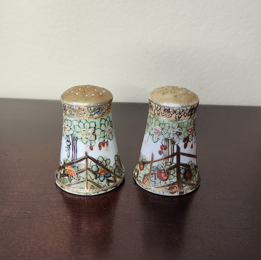 Vintage Hand-Painted Salt & Pepper Shakers