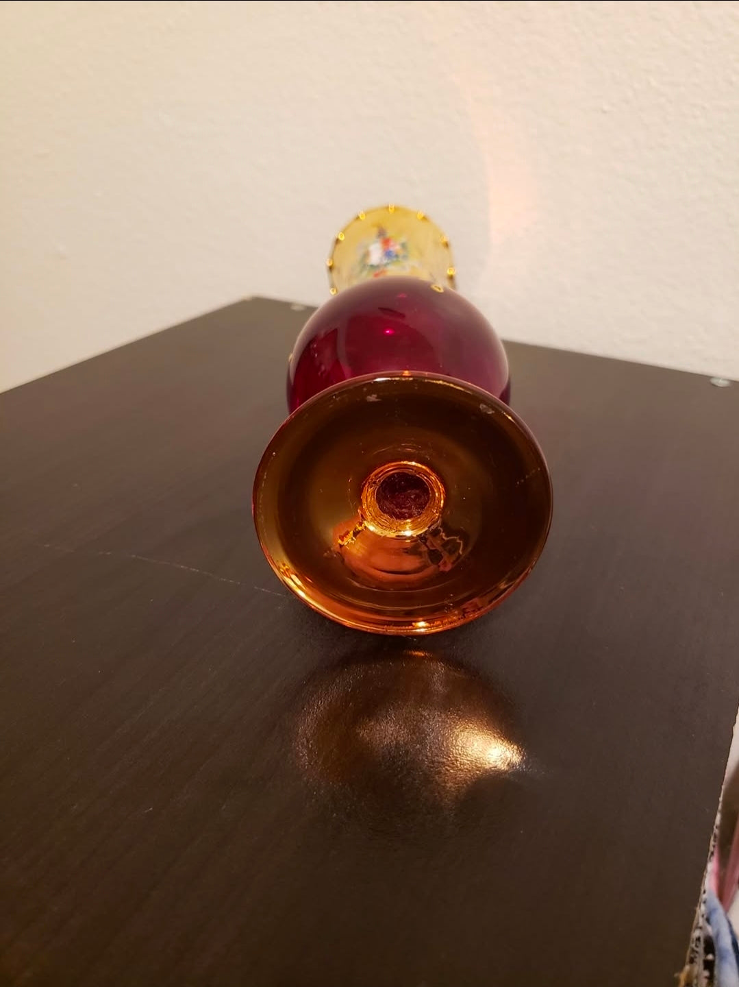 24-Karat Gold Gilded Venetian Murano-Style Bohemian Czech Art Glass Vases