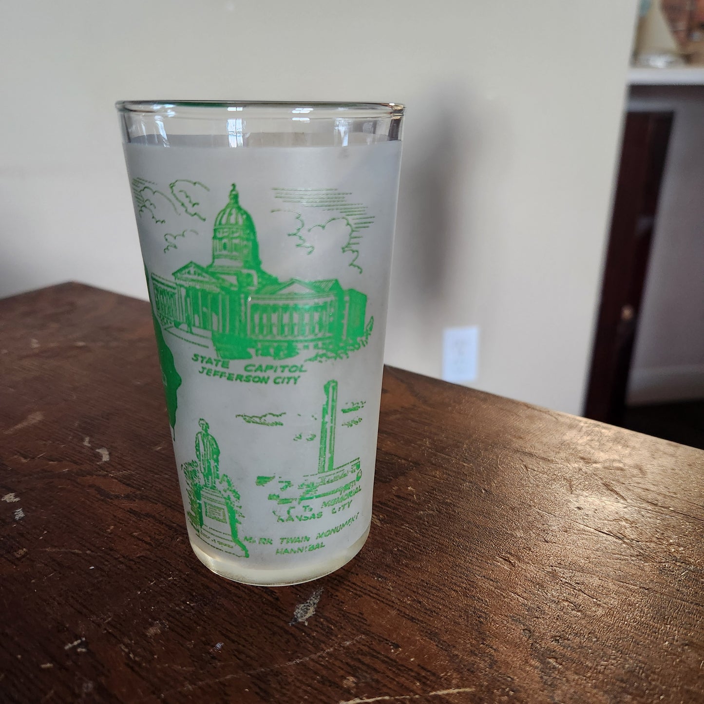 Vintage Mid-Century State Themed Tumbler Glasses Set of 6