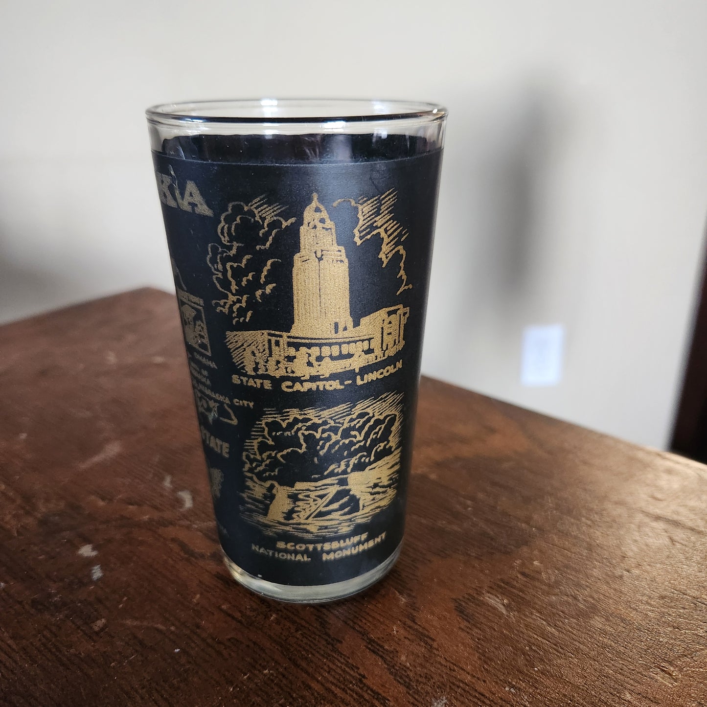 Vintage Mid-Century State Themed Tumbler Glasses Set of 6