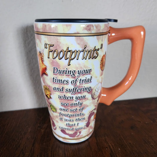Footprints Ceramic Travel Mug