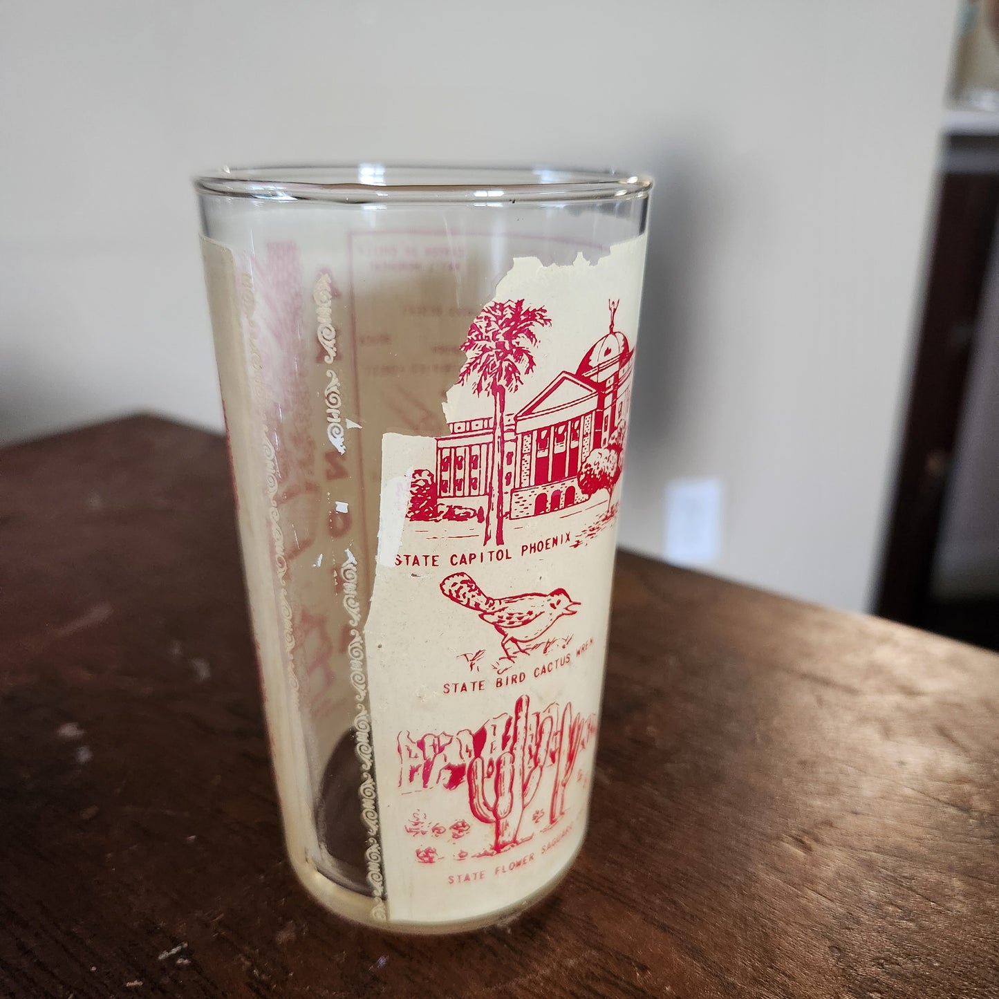 Vintage Mid-Century State Themed Tumbler Glasses Set of 6