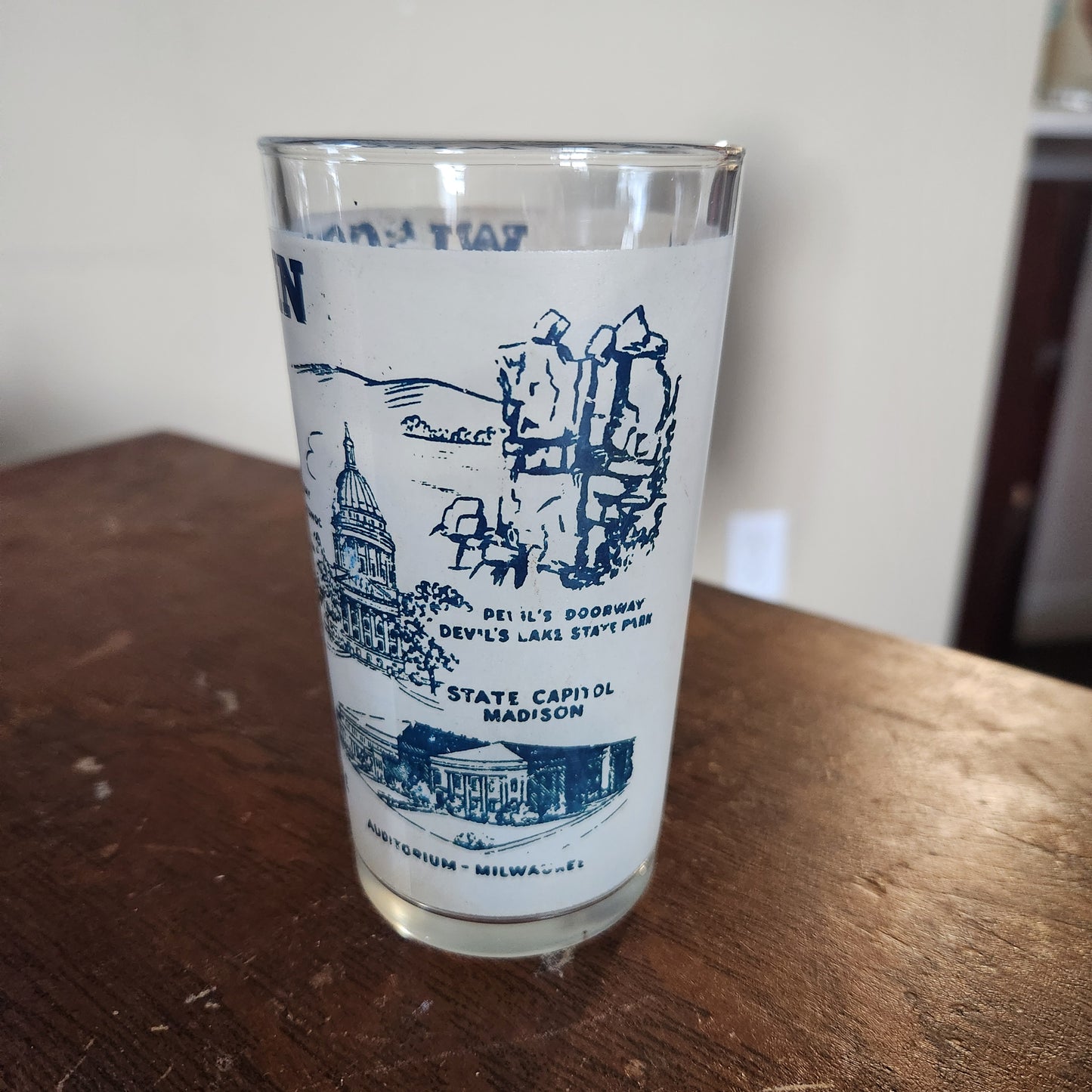 Vintage Mid-Century State Themed Tumbler Glasses Set of 6