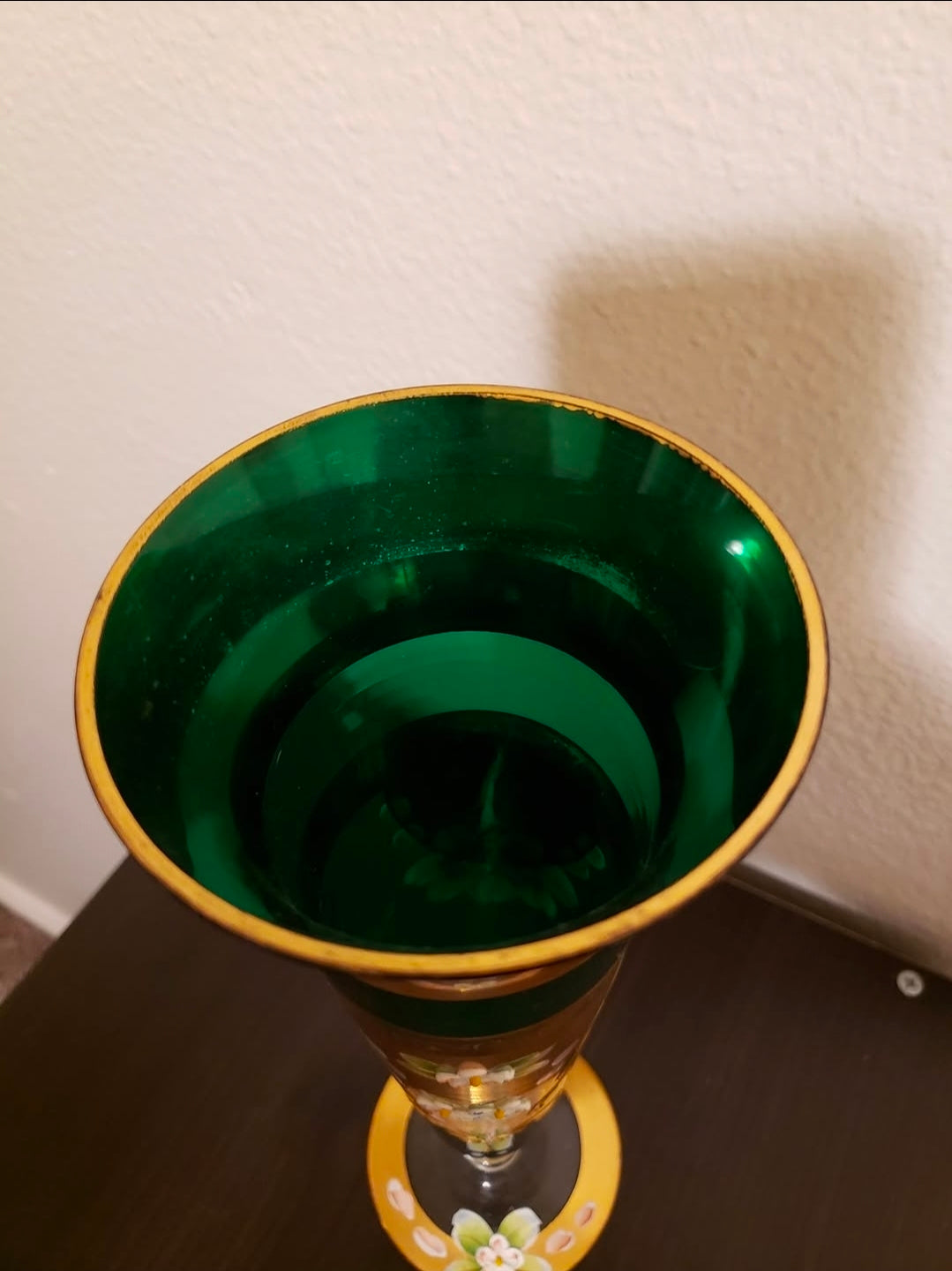 24-Karat Gold Gilded Venetian Murano-Style Bohemian Czech Art Glass Vases