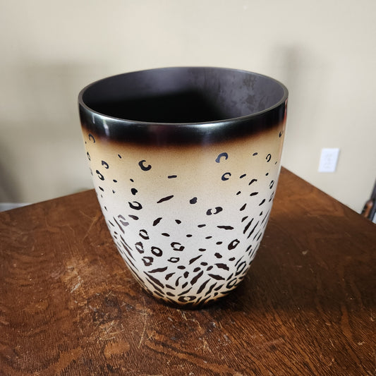 Better Homes & Gardens Leopard Print Waste Basket / Planter 10"