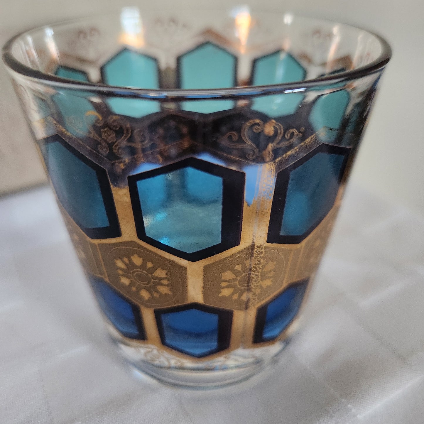 22K Gold Vintage Mid-Century Modern Pasinski Glasses Set of 7