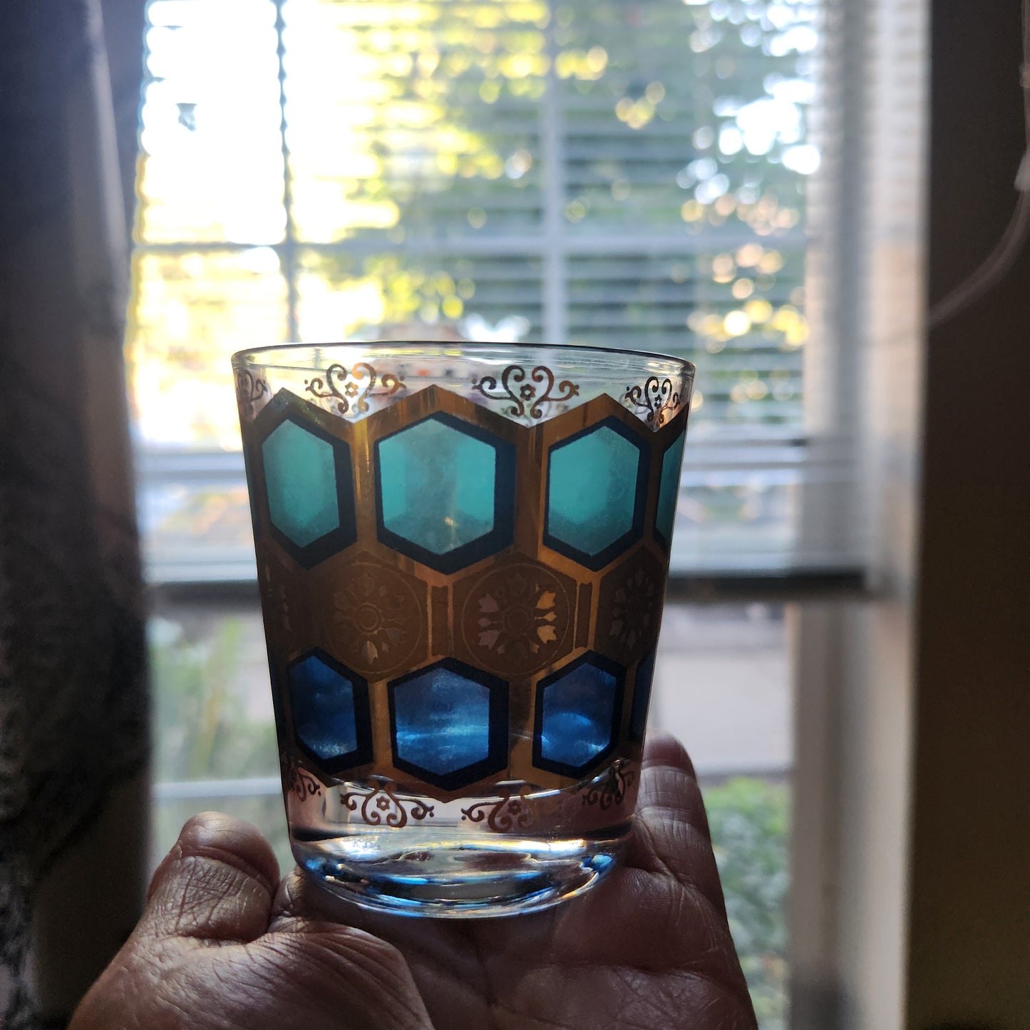 22K Gold Vintage Mid-Century Modern Pasinski Glasses Set of 7