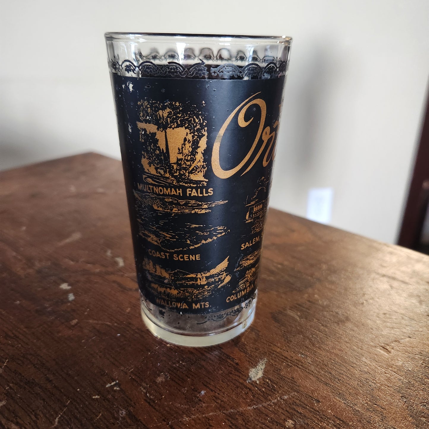 Vintage Mid-Century State Themed Tumbler Glasses Set of 6