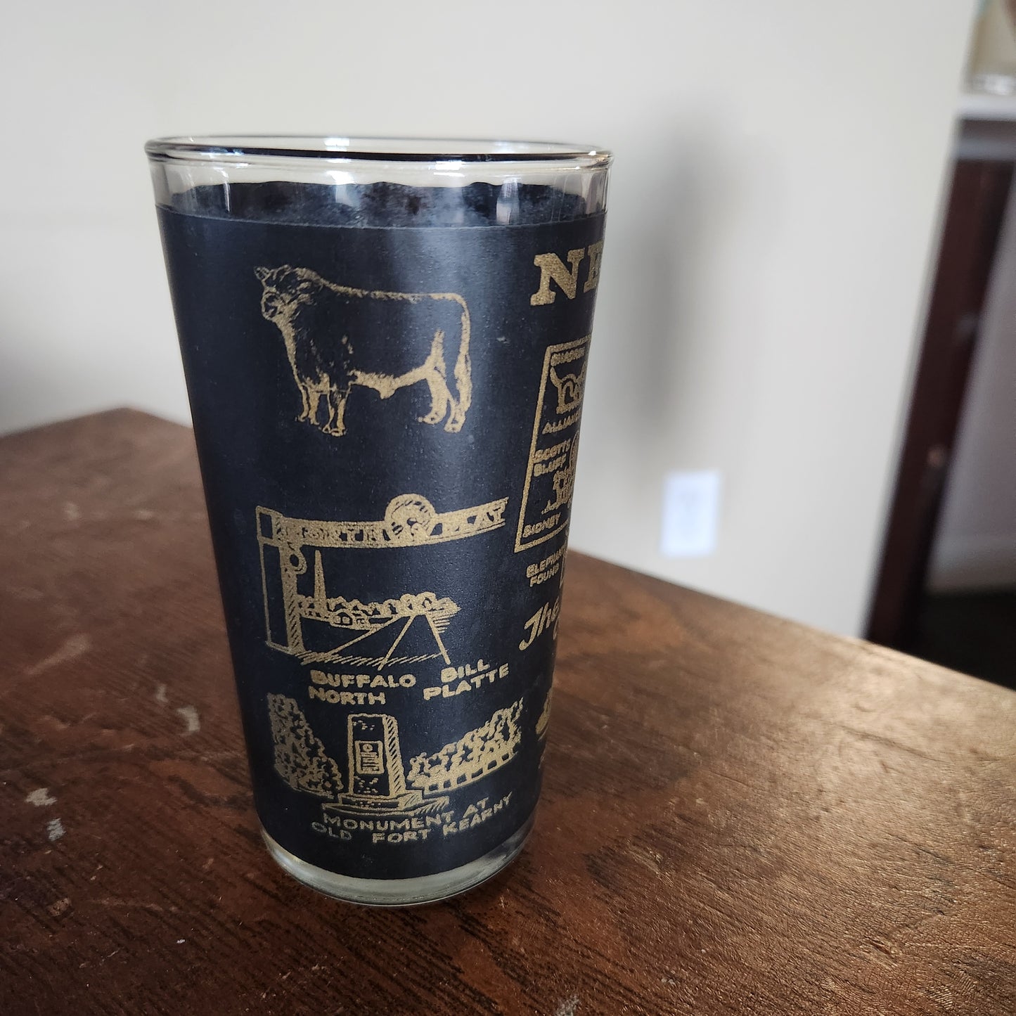 Vintage Mid-Century State Themed Tumbler Glasses Set of 6