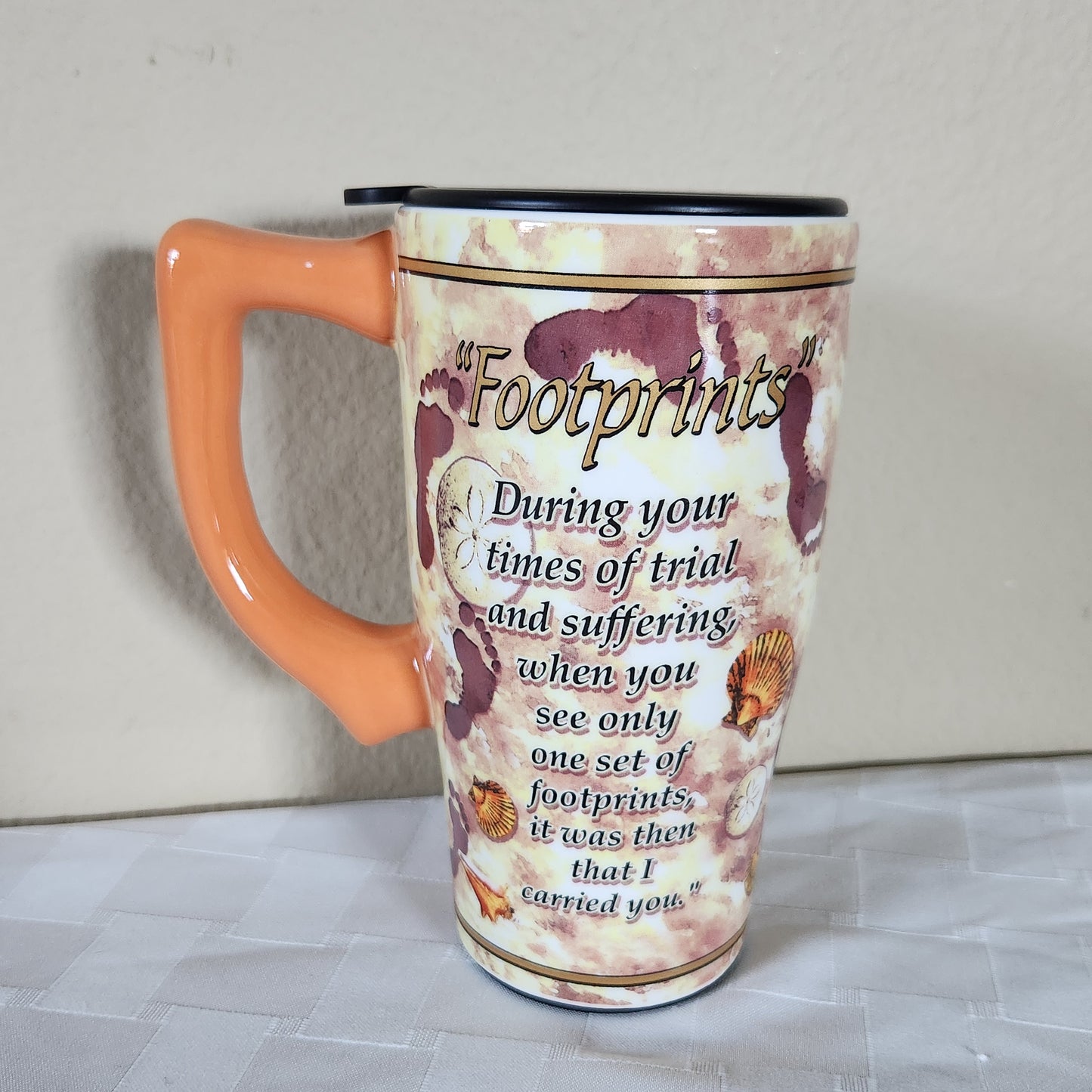 Footprints Ceramic Travel Mug